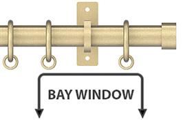 Arc 25mm Metal Bay Window Pole Soft Brass, Stud