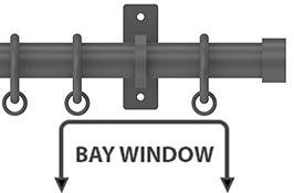 Arc 25mm Metal Bay Window Pole Lead, Stud