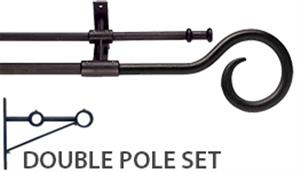 Artisan Wrought Iron Double Pole 12-16mm Crozier