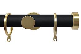 Swish Soho 28mm Metal Woodgrain Pole Vamp Brushed Gold