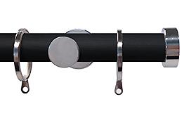 Swish Soho 28mm Metal Woodgrain Pole Vamp Chrome