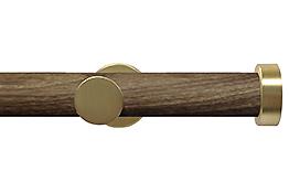 Swish Soho 28mm Metal Woodgrain Eyelet Pole Minx Brushed Gold