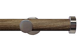 Swish Soho 28mm Metal Woodgrain Eyelet Pole Minx Satin Steel