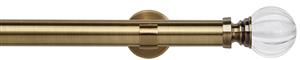 Speedy 35mm Poles Apart IDC Metal Eyelet Pole Antique Brass, Segmented Ball