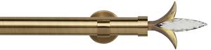 Speedy 35mm Poles Apart IDC Metal Eyelet Pole Antique Brass, Fleur de Lys