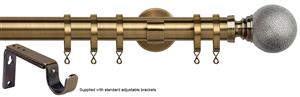 Speedy 35mm Poles Apart Metal Pole Standard Antique Brass Textured Ball