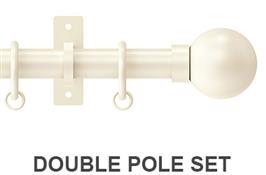 Arc 25mm Metal Double Pole Linen, Ball