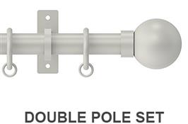 Arc 25mm Metal Double Pole Warm Grey, Ball