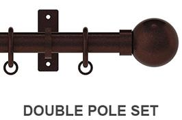 Arc 25mm Metal Double Pole Bronze, Ball