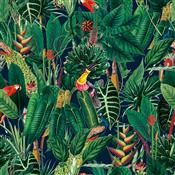 Chatham Glyn Tropical Velvets Sumatra Midnight Fabric