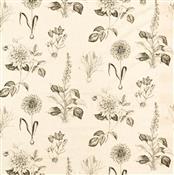 Clarke & Clarke Secret Garden Roseraie Charcoal Fabric