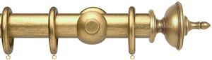 Opus 48mm Wood Curtain Pole Antique Gold, Urn