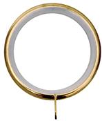 Renaissance 28mm Dimensions Curtain Rings Polished Brass