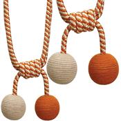 Hallis Jazz Ball Rope Tieback Orange Linen