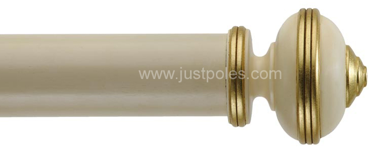 Byron Classic 55mm, 67mm Pole Hardwick Antique Cream/Gilt Detail